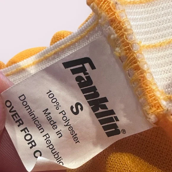 Baby/Toddler Franklin Yellow Green Football Style Pants W/Side Stripes Sz Small - Picture 3 of 6